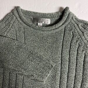 Carolyn Taylor Luxury Ribbed Knit Sweater Sage Green Womens‎ Small